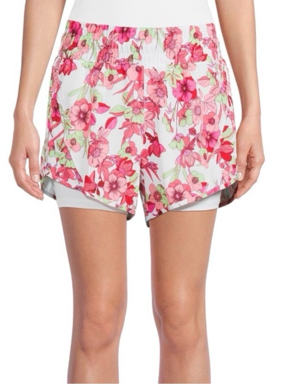 Avia Women's Running Shorts with Bike Liner, Fresh Floral
Size M